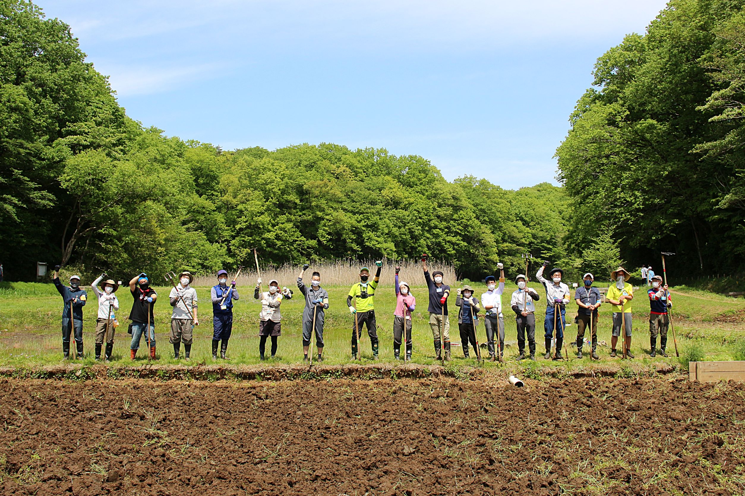 野山北・六道山公園ボランティアのロゴ